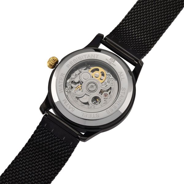 WILLIAM HUNT Armbanduhr, 21,59cm, SEIKO Automatik, Saphirglas, 5 ATM, IP-schwarz image number 7