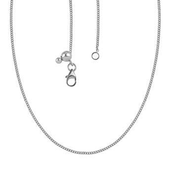 2er-Set Kordelkette und Armband, platiniertes Silber