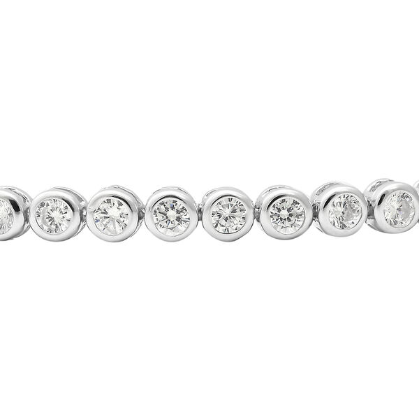 Simulierter Diamant Armband 19 cm 925 Silber Rhodium &Uuml;berzug ca. 2,95 ct image number 2