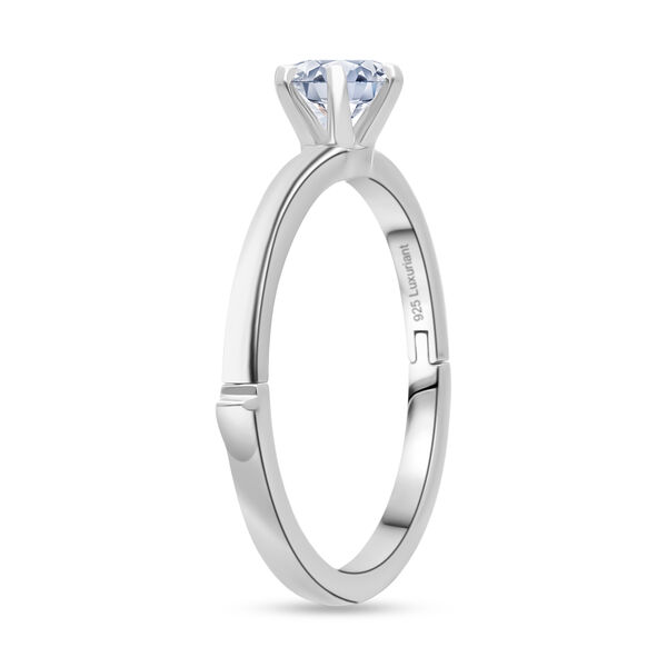 LUXURIANT SGL zertifizierter SI-GH Labor Rund-Diamant Ring, 925 Silber rhodiniert - 1 ct. image number 4