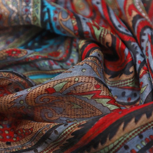 100% Satin-Seidenschal, 50x160 cm, mehrfarbig image number 6