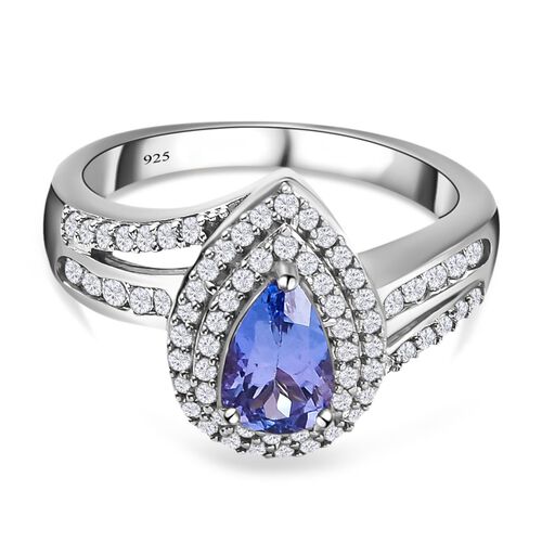 AA Tansanit und Zirkon Ring - 1,73 ct. image number 0