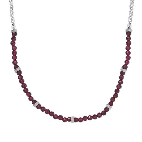 Rote Granat Halskette, 45 cm  20 ct. image number 0