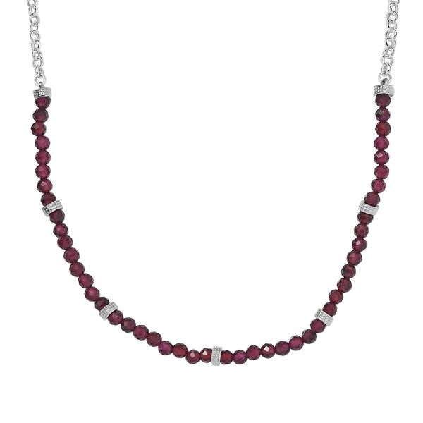 Rote Granat Halskette, 45 cm  20 ct. image number 0