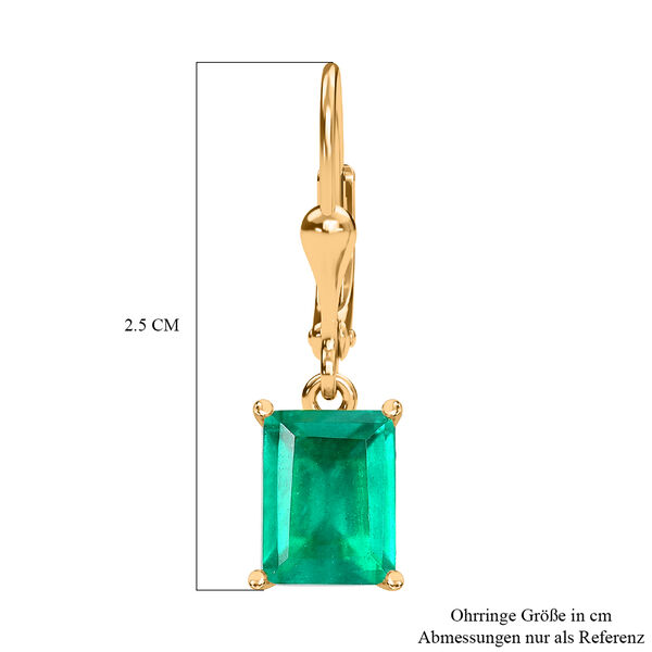 Smaragd Triplett Quarz Ohrringe - 2,90 ct. image number 7