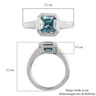 Kambodschanischer, blauer Zirkon-Ring, 925 Silber platiniert  ca. 2,71 ct image number 6