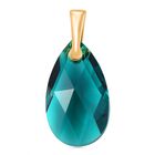 J Francis gefertigt mit SWAROVSKI Smaragd Swarovski Kristall Anhänger 925 Silber vergoldet