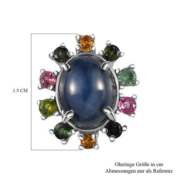 GP Celestial Dream Kollektion - Blaue Stern Saphir, Kanchanaburi blauer Saphir und Mehrfach-Turmalin-Ohrringe - 6,96 ct. image number 5