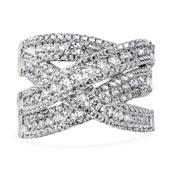 LUSTRO STELLA wei&szlig;er Zirkonia-Ring - 3,41 ct. image number 0