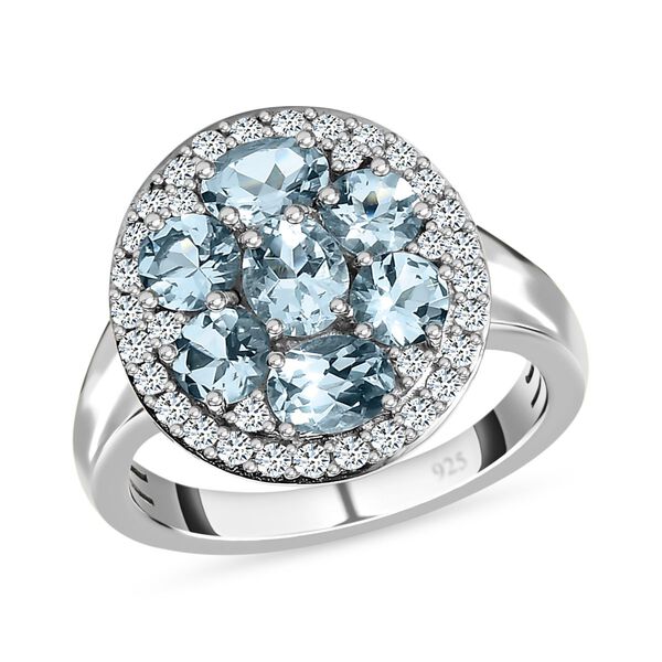Espirito Santo Aquamarin und Zirkon Ring, ca. 2.87 ct. image number 4