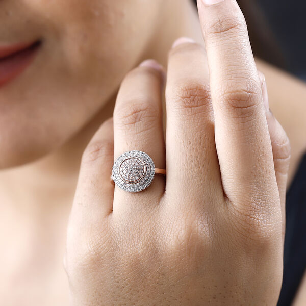 Rosa und weißer Diamant-Ring - 0,50 ct. image number 3