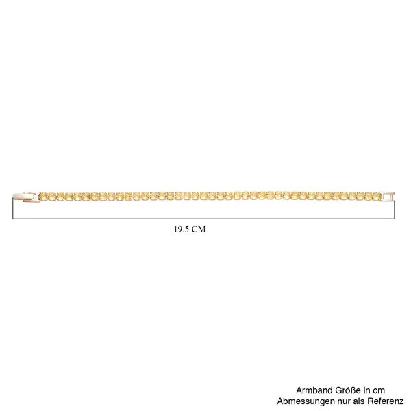 2er Gelbe Zirkonia-Ohrstecker mit Armband, reines Messing ca. 21.00 ct image number 6