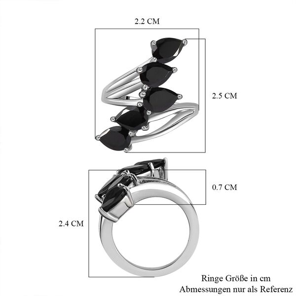 Schwarzer Spinell Ring  (Größe 16.00) ca. 4,09 ct image number 6
