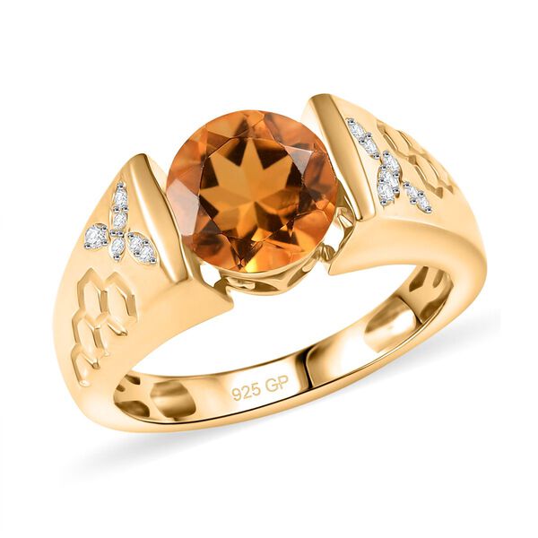 GP Trionfo Kollektion - AA Serra Gaucha Citrin, Zirkon und Kanchanaburi blauer Saphir Ring - 1,87 ct. image number 5