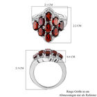 Roter Granat-Ring, (Größe 16.00) Edelstahl, ca. 5,39 ct image number 6