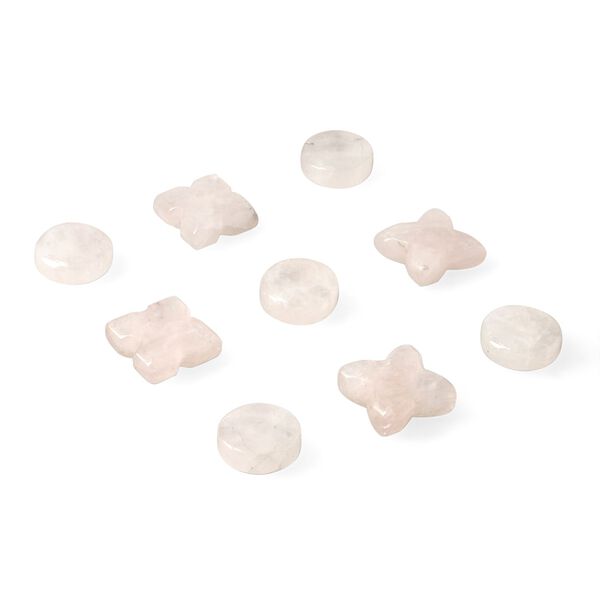 Tic Tac Toe mit Rosenquarz-Edelstein image number 5