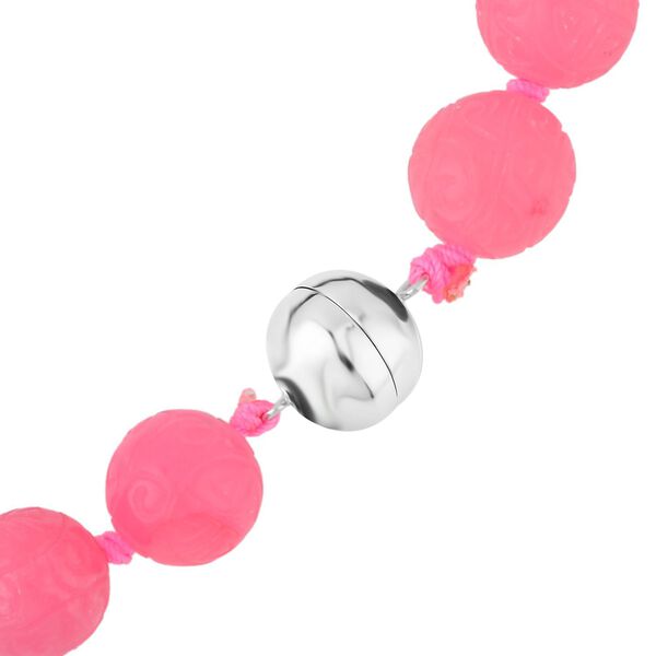 Gefärbte rosa Jade Halskette, (13-15mm), ca. 50 cm, 925 Silber, ca. 684.00 ct image number 3