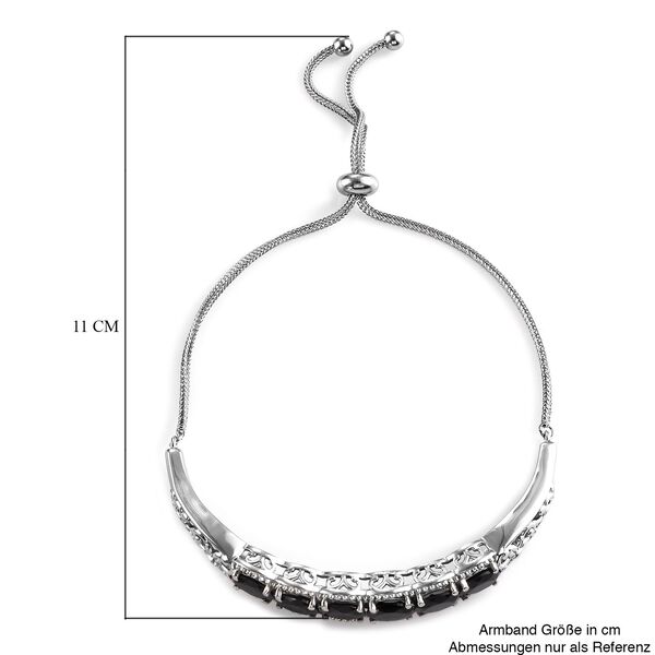 Verstellbares, schwarzes Spinell-Armband, 16-26cm - 7,91 ct. image number 6