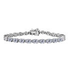 D’joy 100 Facetten Moissanit Armband ca. 19 cm 925 Silber rhodiniert ca. 12.83 ct