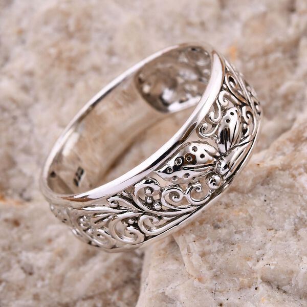 Royal Bali Kollektion- Schmetterling Bandring in 925 Silber image number 1
