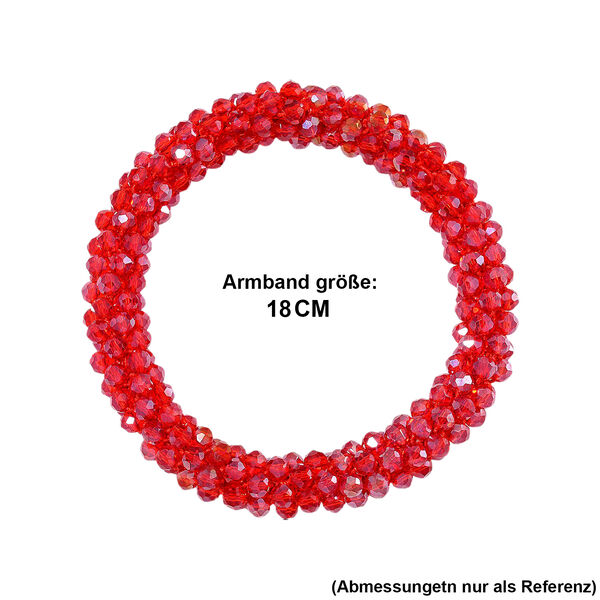 Rote Magie Farbe Kristall Armband, flexibel (ca. 18 - 19 cm) image number 5