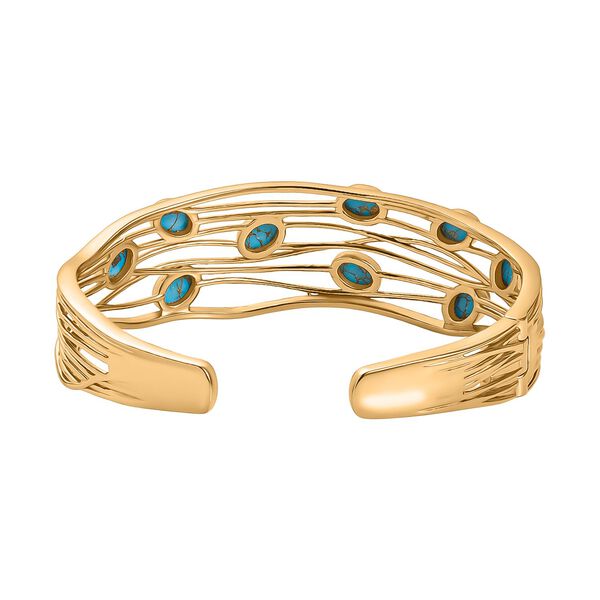 Blauer T&uuml;rkis Armreif, 19 cm - 7,74 ct. image number 4