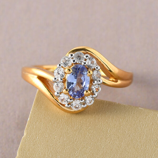 Tansanit und Zirkon Ring - 0,95 ct. image number 2