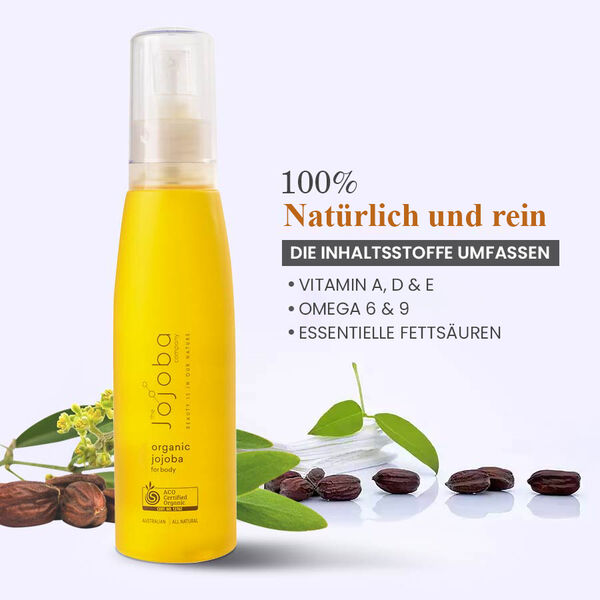 100% nat&uuml;rliches & biologisches australisches Jojoba - Golden Liquid - Wax Ester - 200ml image number 2