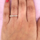 Natürliche Champagner Diamant zertifiziert I2-I3 Half Eternity Ring 375 Rose Gold image number 2