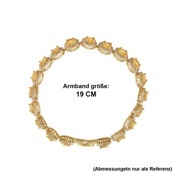 Goldgelbes und wei&szlig;es Zirkonia 19cm Armband image number 5