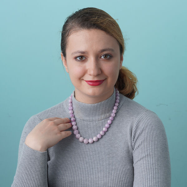 Kunzit Halskette ca. 50 cm lange mit Magnetschloss 925 Silber rhodiniert 528.68 ct image number 7