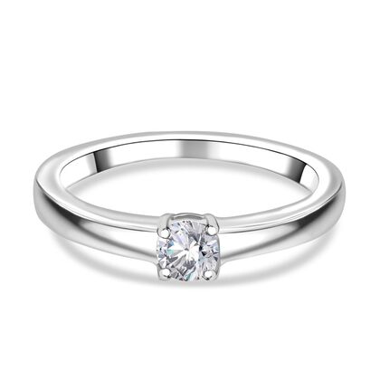 Luxuriant Diamond Lab Grown Diamant VS Ring 925 Silber rhodiniert (Gr&ouml;&szlig;e 21.00) ca. 0.25 ct