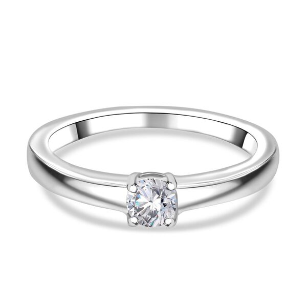 LUXURIANT VS Labor Diamant Ring, 925 Silber rhodiniert - 0,25 ct.