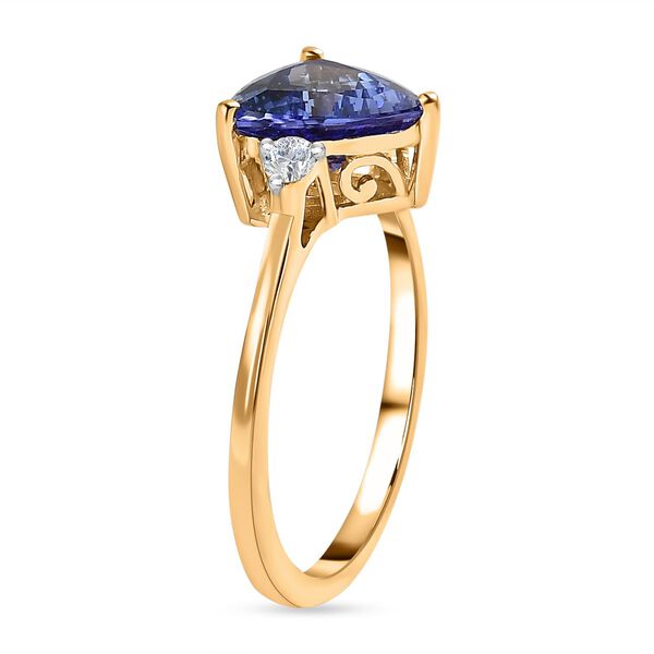 AA Tansanit und Diamant Ring in 585 Gold - 2,52 ct. image number 4