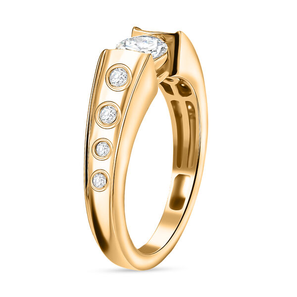 D'Joy Moissanit Ring, 925 Silber 750 vergoldet - 0,59 ct. image number 5