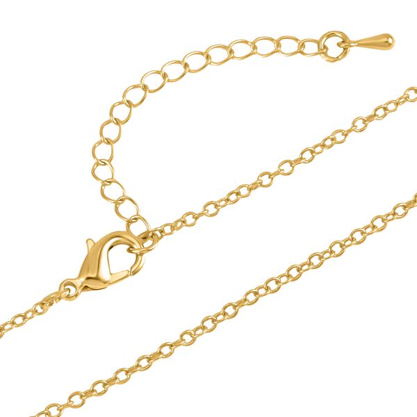 Turmalin Farbkristall und wei&szlig;er Zirkonia-Anh&auml;nger mit Kette, 55 cm image number 4