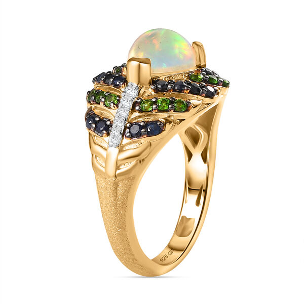 GP Trionfo Kollektion- AA &auml;thiopischer Welo Opal, Zirkon, Chromdiopsid und Kanchanaburi blauer Saphir-Ring - 2 ct. image number 6