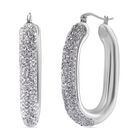 Thai Silber Kollektion- Weißer Kristall Ohrringe, 925 Silber