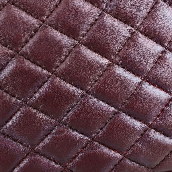 100% Echtleder-Gürteltasche in Stepp-Optik, 21,5x16,5 cm, Burgundrot image number 5