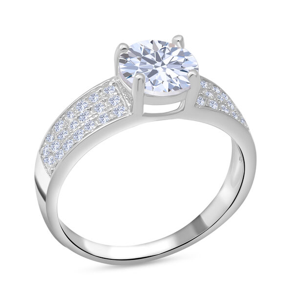 LUSTRO STELLA -  wei&szlig;er Zirkonia-Ring in Silber, 2,46 ct. image number 4