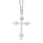 Weißer Diamant Anhänger 925 Silber platiniert ca. 0.51 ct