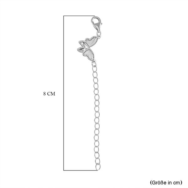 Karabinerverschluss mit Extender, rhodiniertes 925er Silber image number 4