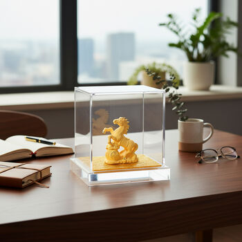 Feng Shui Wohlstandspferd aus 999er Feingold, 10mg