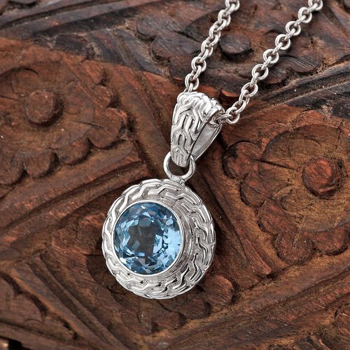 Royal Bali - Himmelblauer Topas Anhänger 925 Silber ca. 3.47 ct image number 1