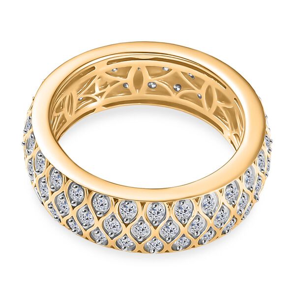 LUXURIANT DIAMOND - Lab Grown Diamant SI-GH SGL zertifiziert Ring 925 Silber 750 Gelbgold Vermeil (Größe 16.00) ca. 1.00 ct image number 5