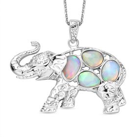 Natürlicher, äthiopischer Welo Opal-Anhänger mit 50cm Kette - 1,78 ct.