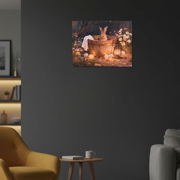 LIVMORE Hasen Motiv LED Wandbild mit Lichteffekt 30 x 40 cm image number 3