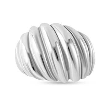 Wellendesign Ring, 925 Silber (Gr&ouml;&szlig;e 17.00) ca. 5,20g