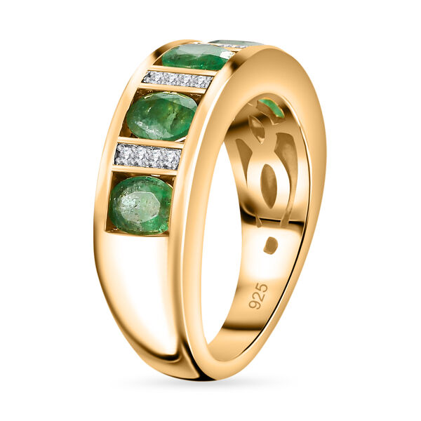 Kagem sambischer Smaragd und Zirkon-Ring - 1,73 ct. image number 5