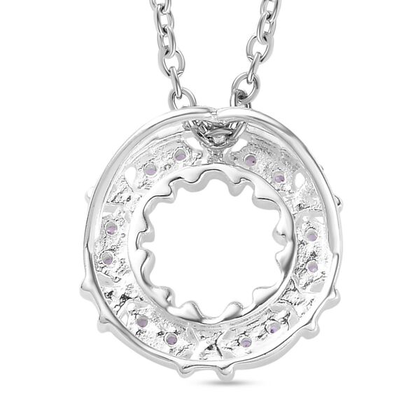 Blauer kubischer Zirkonia-Anhänger mit 50cm Kette - 0,34 ct. image number 5